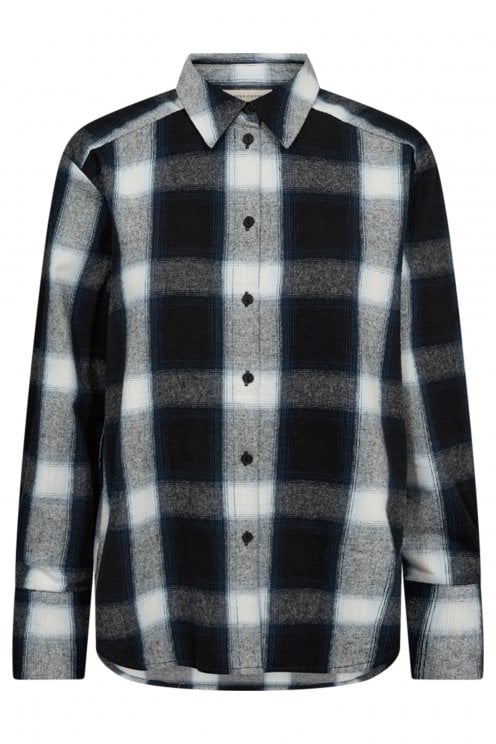 Erino Check Shirt Black/ocean