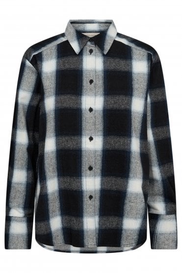 Erino Check Shirt Black/ocean