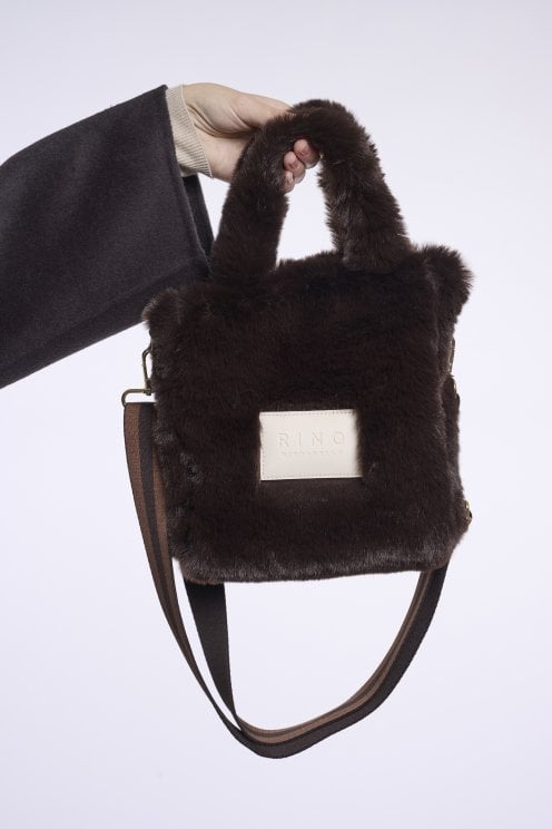 Faux Fur Handbag Fudge/cloak