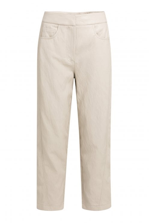 Faux Leather Trouser Cashmere Grey