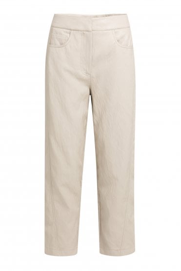 Faux Leather Trouser Cashmere Grey