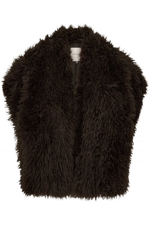 Fine Faux Fur Waistcoat Mole