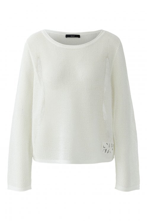 Fine Knit Pullover Cloud Dancer