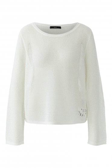 Fine Knit Pullover Cloud Dancer