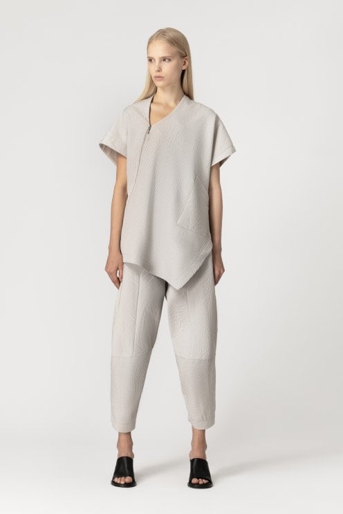 Fine Pleat Pants Beige