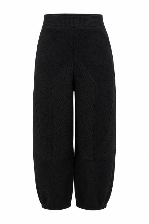 Fine Pleat Pants Black