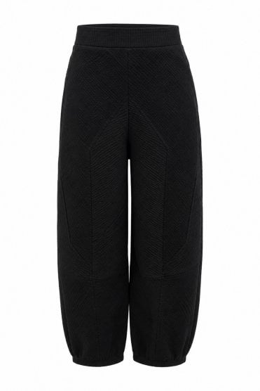 Fine Pleat Pants Black