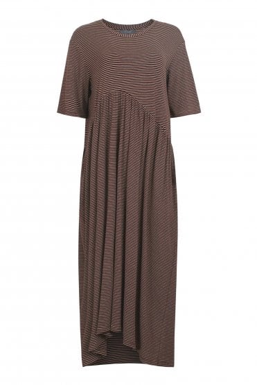 Fine Stripe Dress Bark