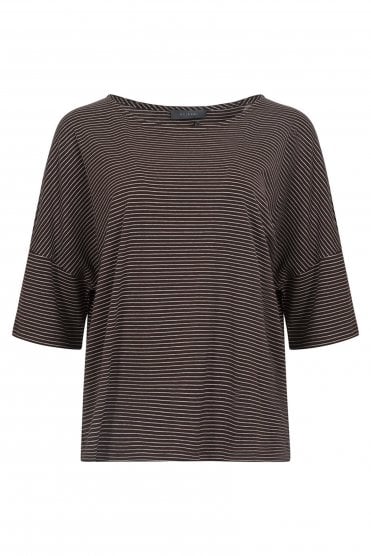 Fine Stripe Tee Bark