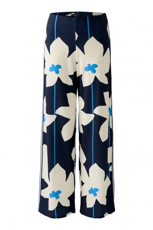 Flower Pants Dark Blue/white