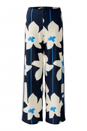 Flower Pants Dark Blue/white