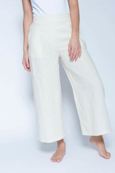 Gaucho Linen Trouser Ecru