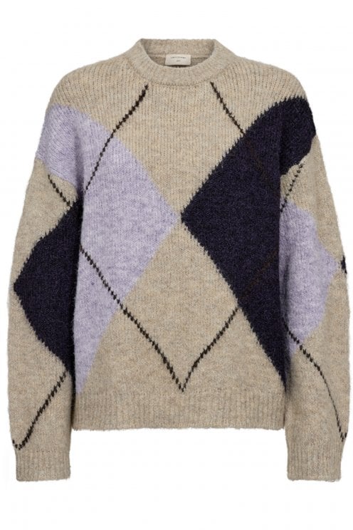 Grslulu Pullover Grey Mel/iris Mel