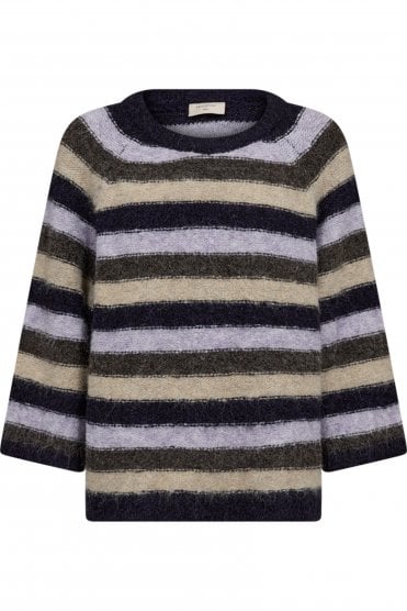 Grslulu Stripe Pullover Nightshade/iris