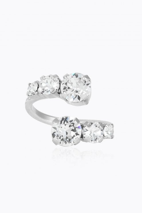 Halo Ring Rhodium/crystal