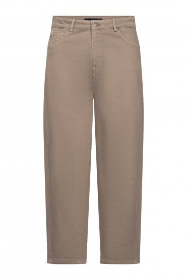 Hanni 7/8 Summer Denim Jeans Warm Taupe