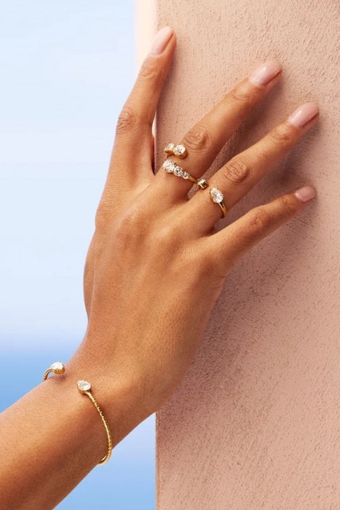 Heart Bracelet Gold/crystal