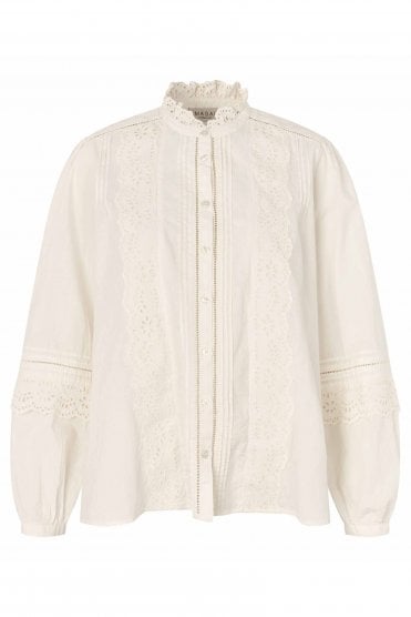 Ithyra Soft Shirt With Lace Detail Jet Stream