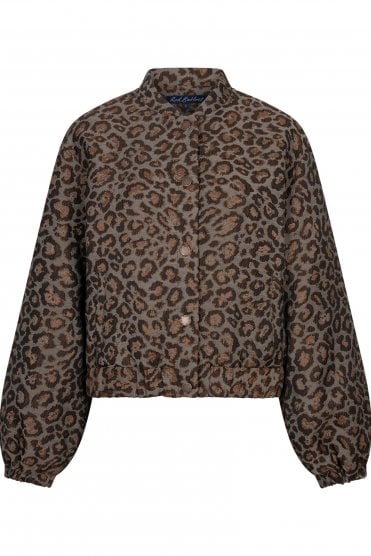 Jacquard Bomber Jacket Grey/brown