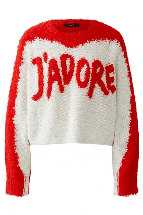 Jadore Pullover White/red