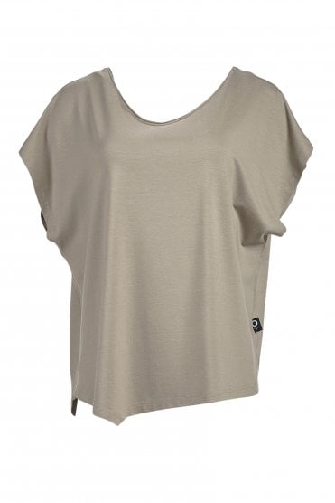 Jersey Top Plain Khaki