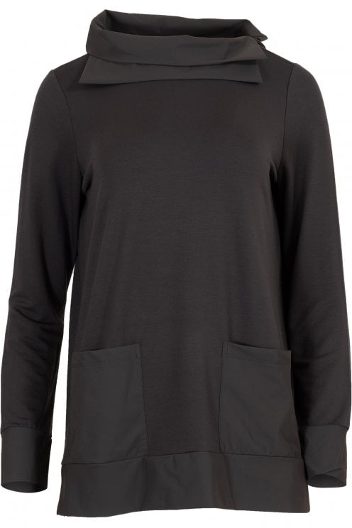 Jersey Top With Contrast Fabric