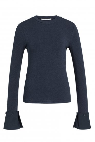 Jersey Top With Removable Cuff Odyssey Grey Mel