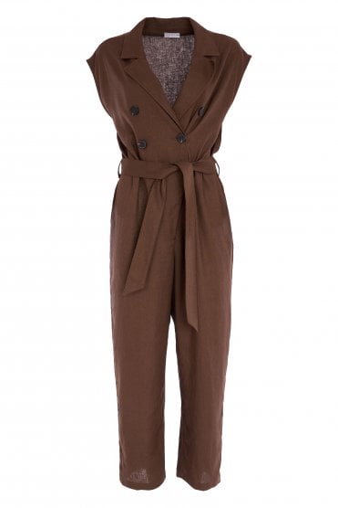 Jumpsuit With Belt Chocolate