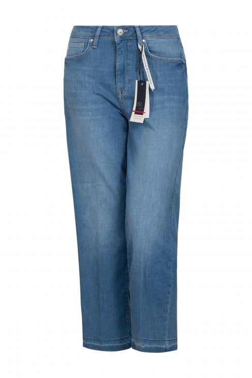 Kira 6/8 Soft Touch Jeans Jeans Blue
