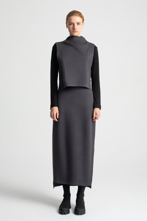 Knitted Over Piece Grey