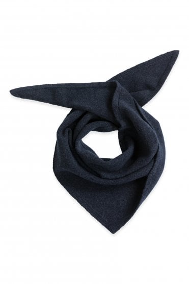 Knitted Triangle Scarf Cat Black Mel
