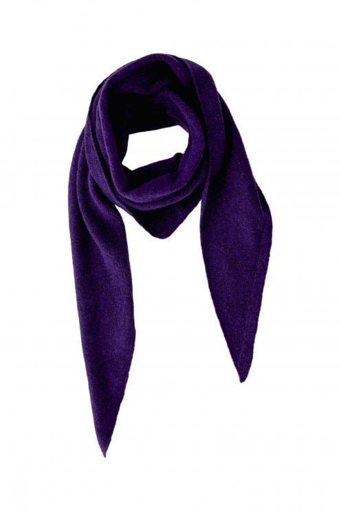 Knitted Triangle Scarf Ultra Violet