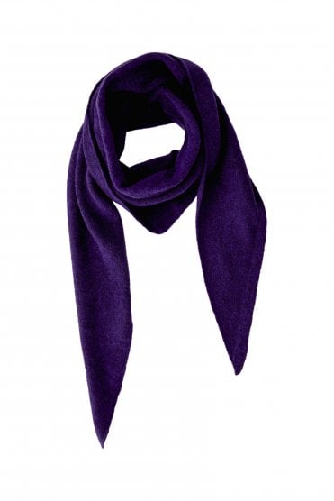 Knitted Triangle Scarf Ultra Violet