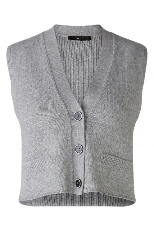 Knitted Waistcoat River Stone