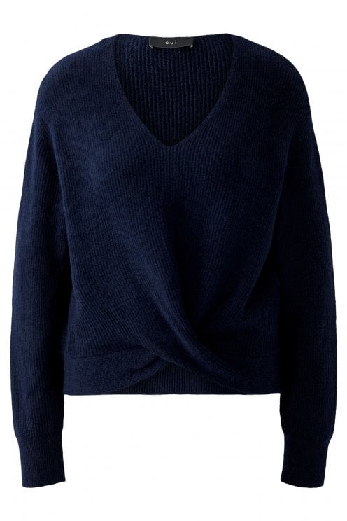 Knot Detail Pullover Dark Blue