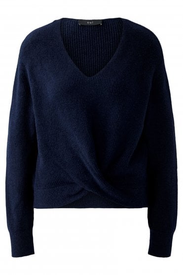 Knot Detail Pullover Dark Blue