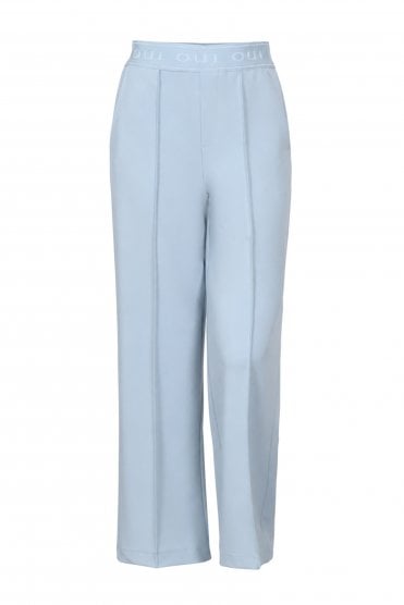 Lacy Trouser With Elasticated Waistband Celestial Blue