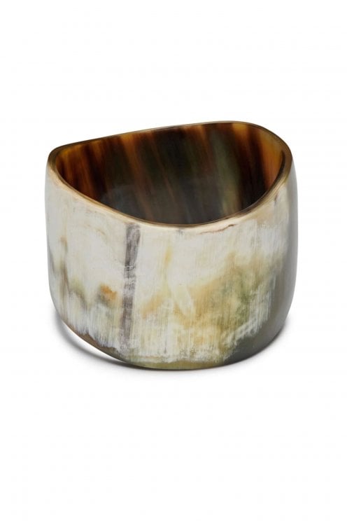 Large Organic Irregular Shaped Bangle White/natural