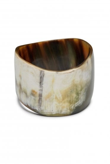 Large Organic Irregular Shaped Bangle White/natural
