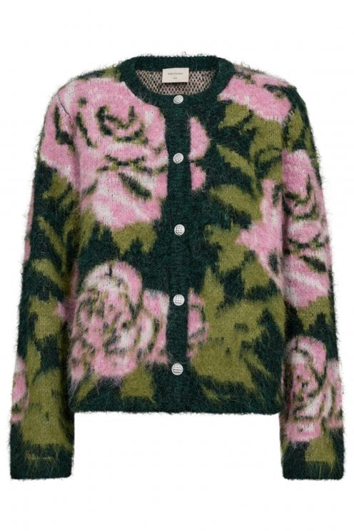 Lippi Cardigan Deep Forest/pink