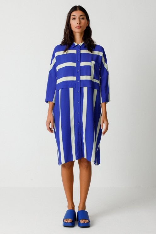Lisabe Dress Stripes Blue