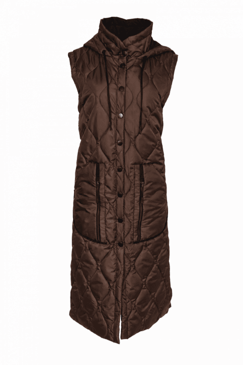 Long Quilted Waistcoat Choko