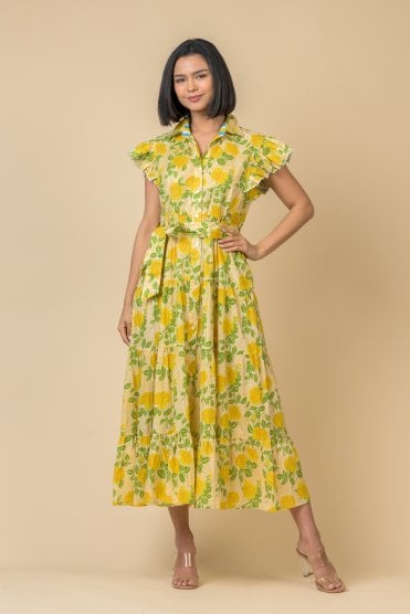 Longbeach Dress Rouge Yellow
