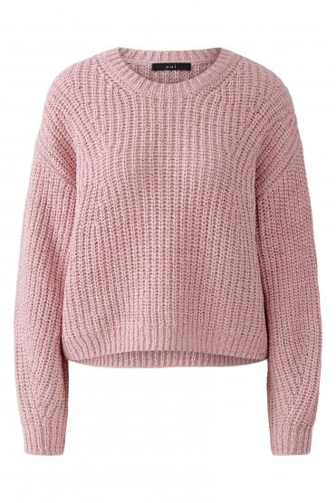 Loose Knit Pullover Bleached Mauve
