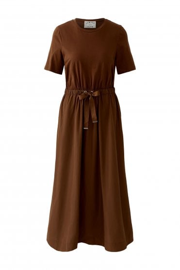 Maxi Length Cotton Mix Dress Fondue Fudge