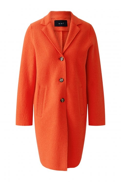 Mayson Boiled Wool Coat Orangeade