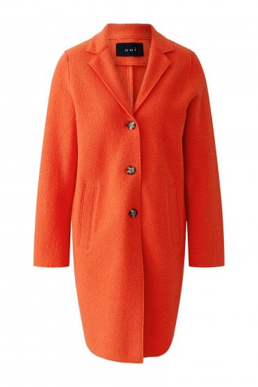Mayson Boiled Wool Coat Orangeade