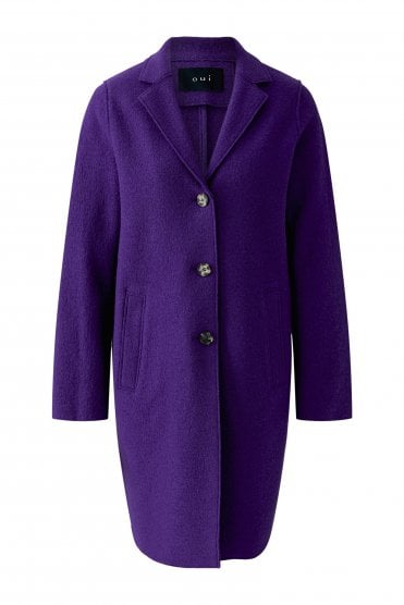 Mayson Boiled Wool Coat Ultra Violet