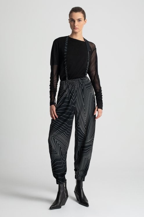 Mesh Detail Knit Black