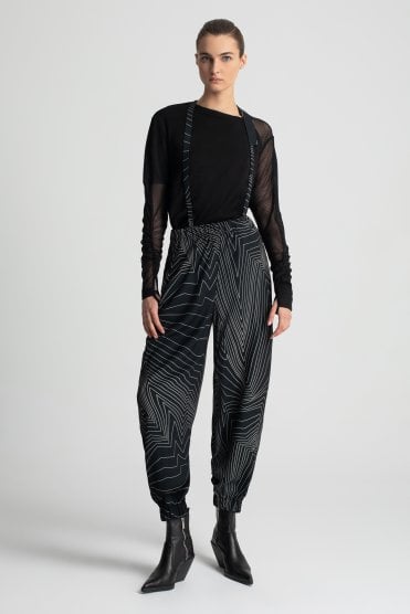 Mesh Detail Knit Black